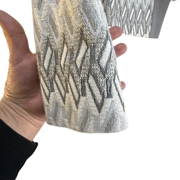 Tahari Geometric Pattern Open Front Blazer Jacket Women's Gray White Size 8 - Picture 5 of 10